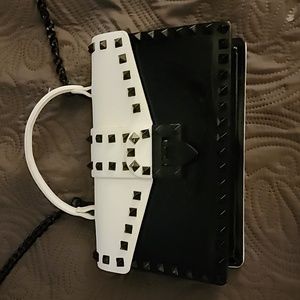 BLACK AND WHITE PVC BAG
